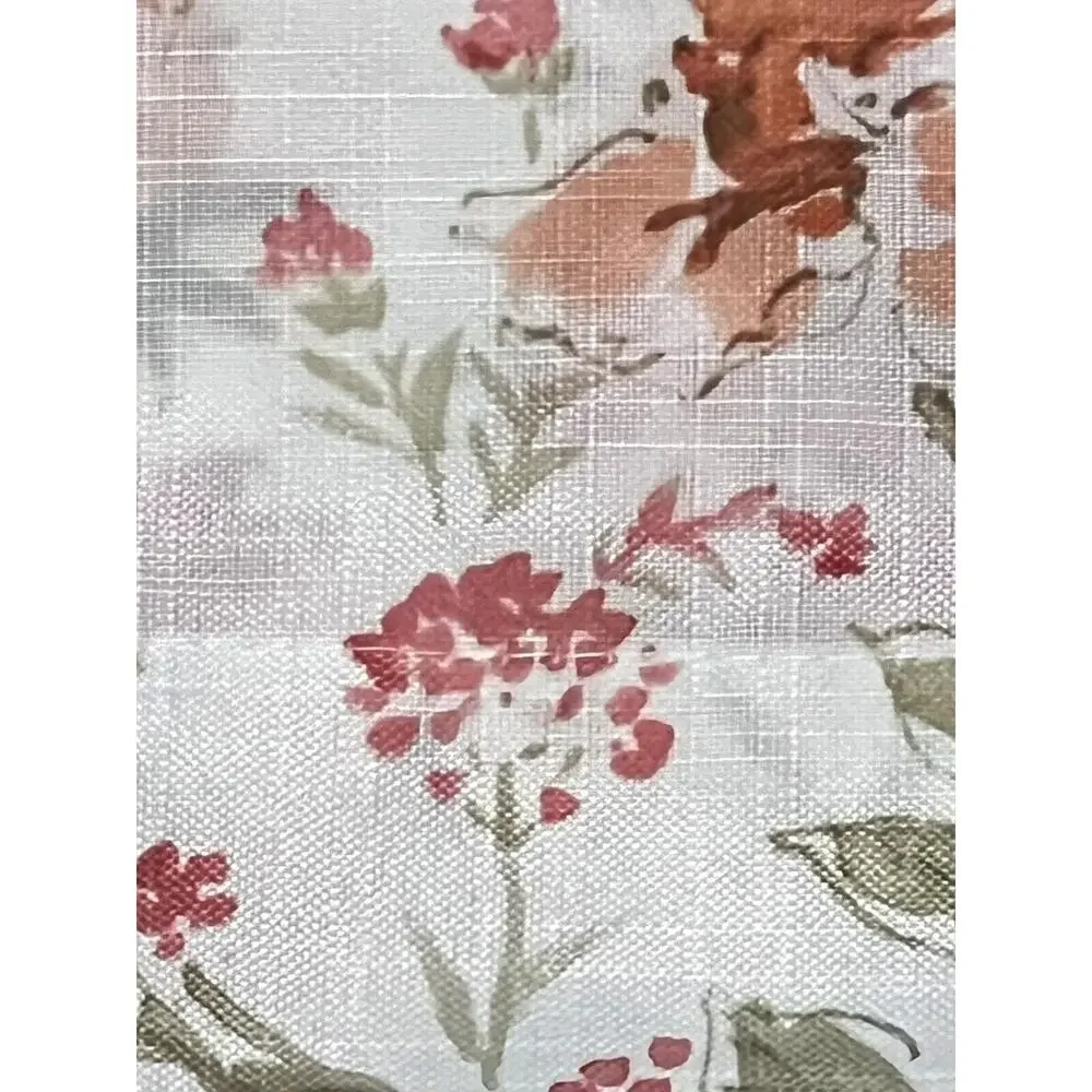LAURA ASHLEY Wild Meadow Floral Window Curtains 2 Panels 38x96” Orange Blue Pink